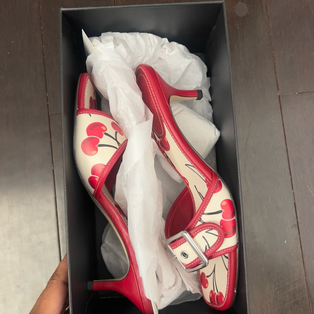 Coach Red and White Stiletto Heels